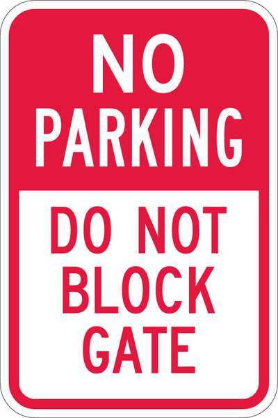 Lyle Gate No Parking Sign, 18" x 12, T1-1096-EG_12x18 T1-1096-EG_12x18