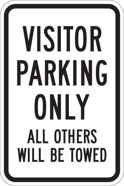 Lyle Visitor Parking Sign, 18" x 12, T1-1045-EG_12x18 T1-1045-EG_12x18