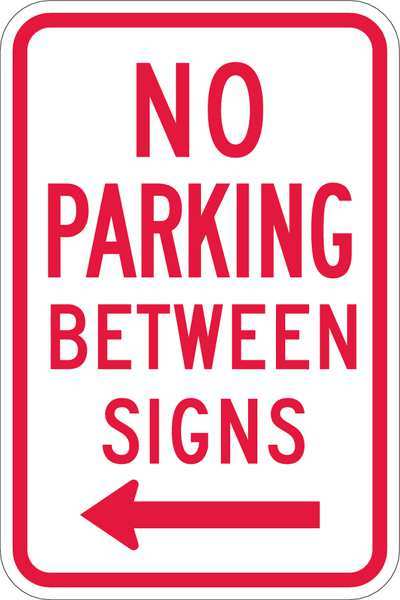 Lyle No Parking Between Parking Sign, 18"x12, T1-1050-EG_12x18 T1-1050-EG_12x18