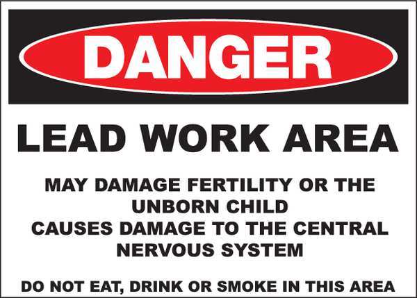 Zing Danger Sign, 10 in H, 14 in W, Rectangle, English, 2658A 2658A