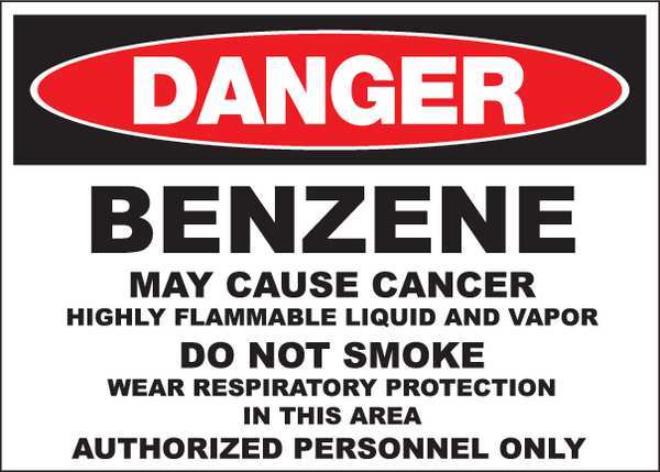 Zing Danger Sign, 10x14 In, R and BK/WHT, ENG, 2661A 2661A