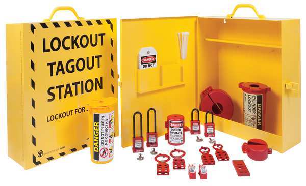 Zing Lockout Station, Electrical, 18 In H 6062