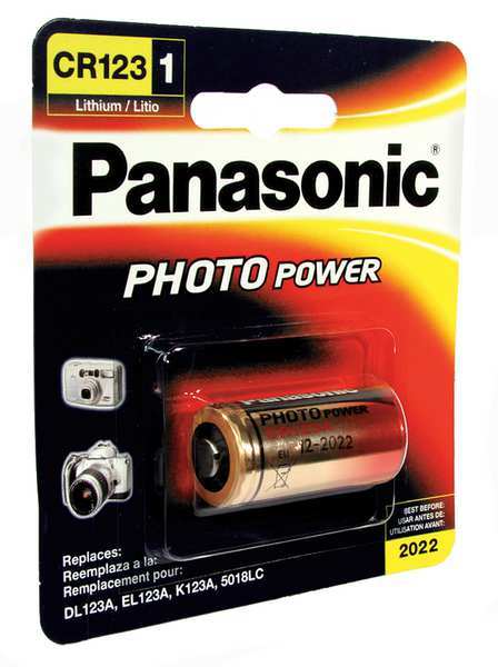 Panasonic CR123 CR123A 3V Lithium Battery ,6 Count (Pack of 1)