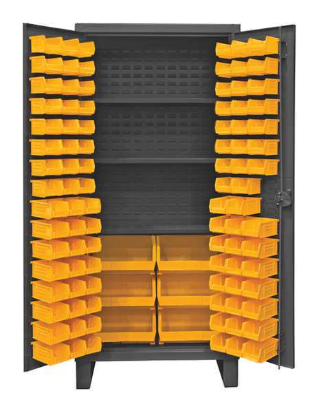 Durham Mfg Super Duty Bin Cabinet, 36 in W, 78 in H, 24" D, 102 Bins HDC36-102-3S95