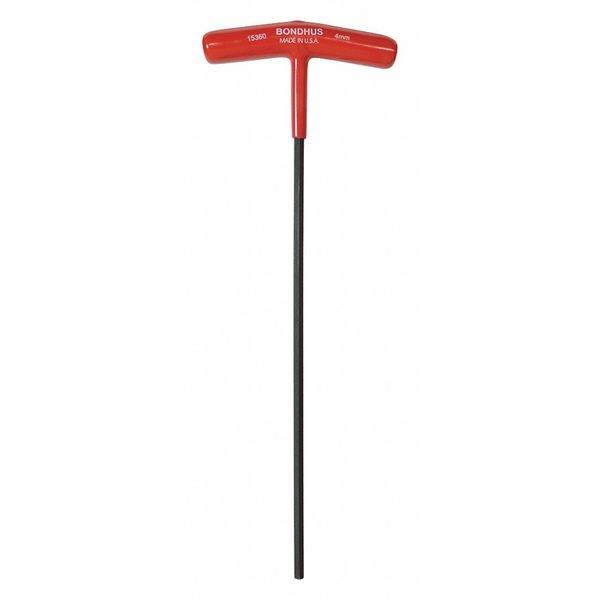 Bondhus Metric T-Handle Hex Key, 4 mm Tip Size 15360