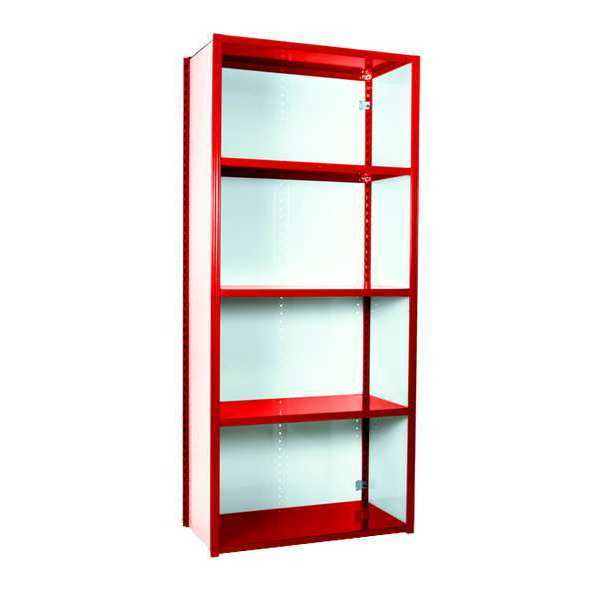 Equipto Metal Shelving Unit, 12"D x 36"W x 84"H, 5 Shelves, Steel 671-5S-RD