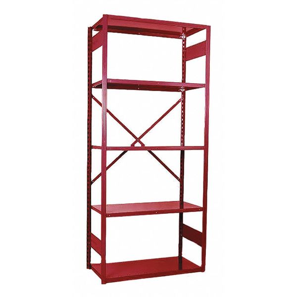 Equipto Metal Shelving Unit, 18"D x 36"W x 84"H, 7 Shelves, Steel 663-7S-RD