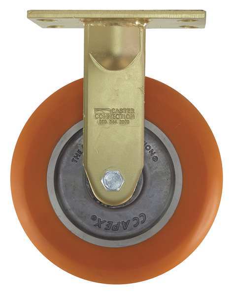 Zoro Select Rigid Plate Caster, Polyurethane, 1200 lb. CDP-G-32