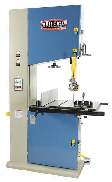 Baileigh Industrial Band Saw, 21" x 5/8" Rectangle, 21" Round, 21 in Square, 220V AC V, 5 hp HP WBS-22