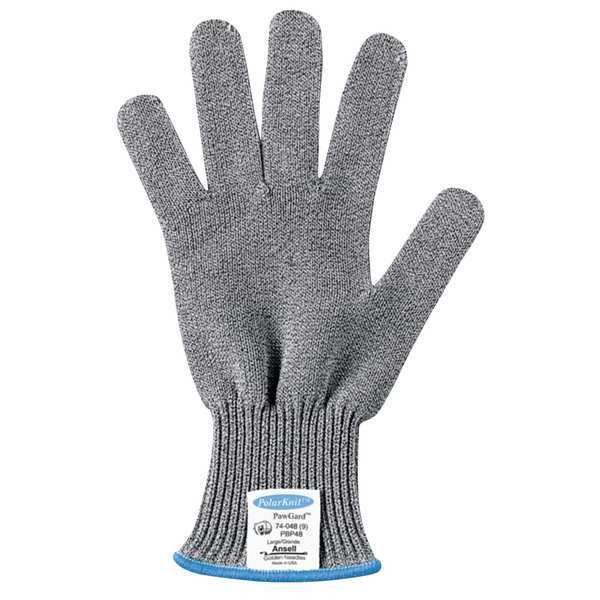 Ansell Cut Resistant Gloves, A6 Cut Level, Uncoated, M, 1 PR 74-048