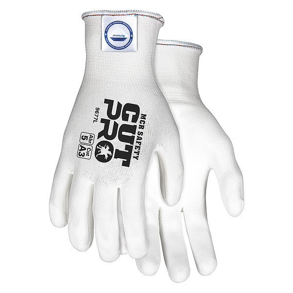 Mcr Safety Cut Resistant Coated Gloves, A3 Cut Level, Polyurethane, XS, 1 PR 9677XS