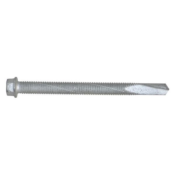 Teks Self-Drilling Screw, 1/4" x 3 in, Climaseal Steel Hex Head External Hex Drive, 100 PK 1074000