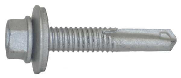 Teks Self-Drilling Screw, #12 x 1 1/2 in, Climaseal Steel Hex Head External Hex Drive, 250 PK 1415000