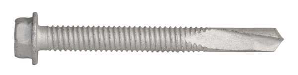 Teks Self-Drilling Screw, #12 x 2 in, Climaseal Steel Hex Head External Hex Drive, 250 PK 1072000