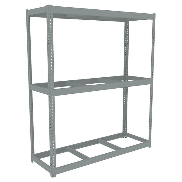 Tennsco Boltless Shelving Unit, 24-5/8"D x 72-5/8"W x 84"H, 3 Shelves, Steel ZLC7-7224S-3