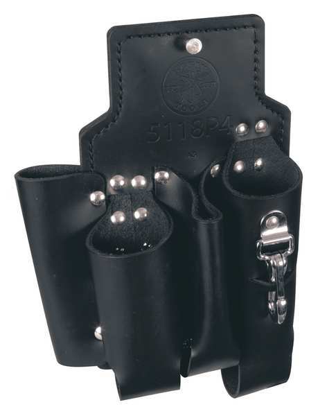 Klein Tools Black Leather 4 Pockets, 5118P4 5118P4