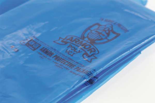Armor Poly VCI Reclosable Poly Bags 8" x 6", 4 mil, Blue, Pk1000 PVCIBAG4MB0608ZIP