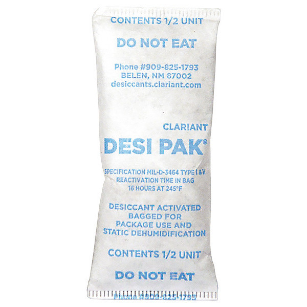 Armor Shield Desiccant, 3-1/8in. L, 1-1/2in. W, PK550 D1/2UCT