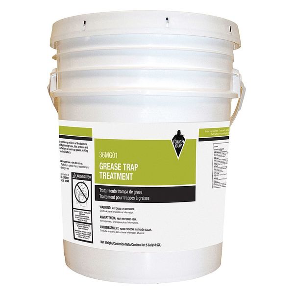 Tough Guy Grease Trap Treatment, 5 Gal Pail, Liquid, Cream 36MG01