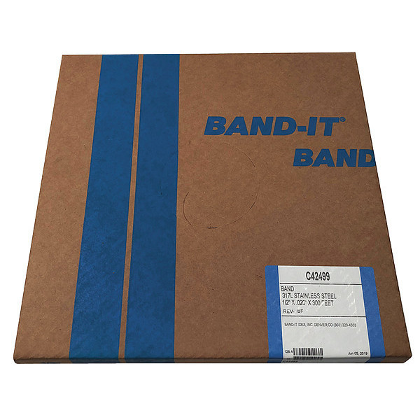 Band-It Band, 317L 1/4H Ss, 1/2 X 0.020 X 300ft C42499