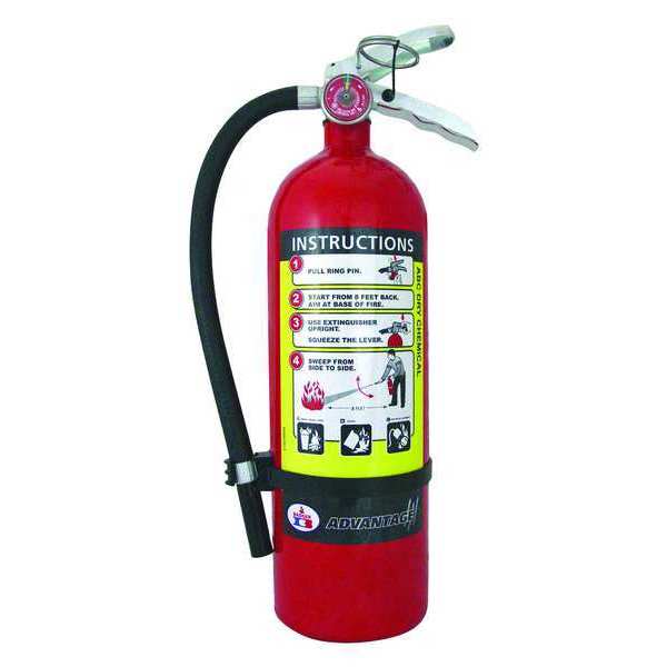 Badger Fire Extinguisher, 3A:40B:C, Dry Chemical, 5.5 lb ADV-550