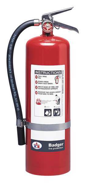 Badger Fire Extinguisher, 60B:C, Dry Chemical, 10 lb B10BC-1