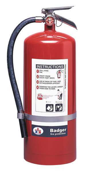 Badger Fire Extinguisher, 120B:C, Dry Chemical, 20 lb B20BC