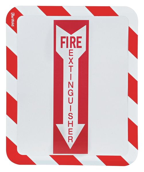 Tarifold Sign Holder, Adhesv, Fire Extinguisher, PK2 P194993FE