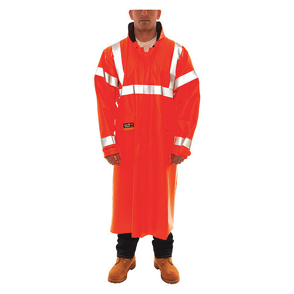 Tingley Eclipse Arc Flash Rain Coat, Cat 2, Orange, M C44129