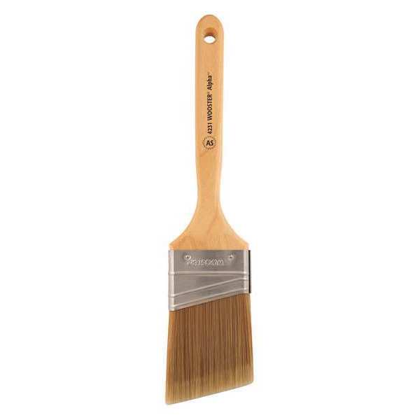 Wooster 2-1/2" Angle Sash Paint Brush, Micro Tip Bristle, Wood Handle 4231 - 2 1/2