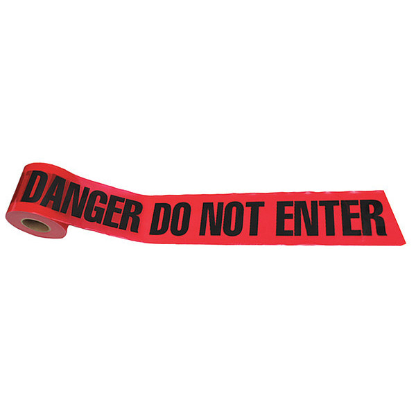 Zoro Select Barricade Tape, Red, Danger, 300ft. 16105