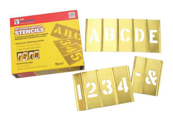 Ch Hanson Interlocking Brass Stencil Set 12 45pcs 10066 Zoro 