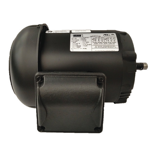 Dayton 3-Phase General Purpose Motor, 1/2 HP, 56C Frame, 230/460V AC Voltage, 1,760 Nameplate RPM 36VF77