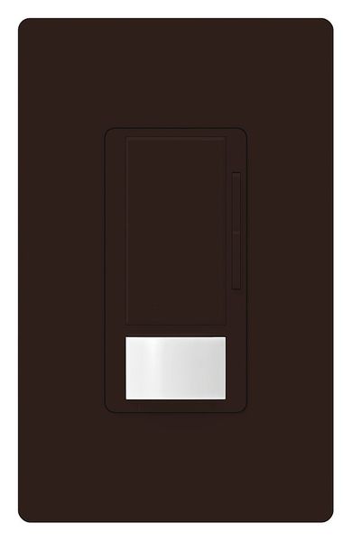 Lutron Occ/Vac Dimmer Snsr, Wall, Brown MS-Z101-BR