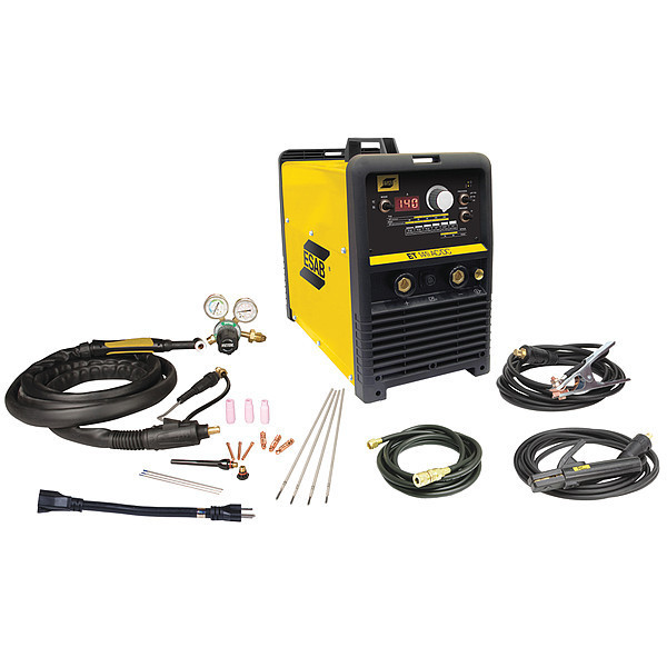 Esab Tig Welder, ArcMaster 141 ACDC HF Series, 115V AC, 140 Max. Output Amps, 140A/15.6V Rated Output W1006311