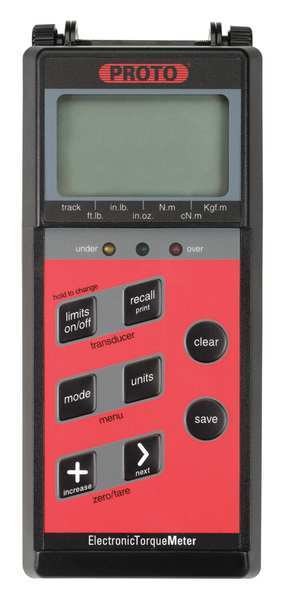 Proto Electronic Torque Meter, LCD, 9V Battery J6360B