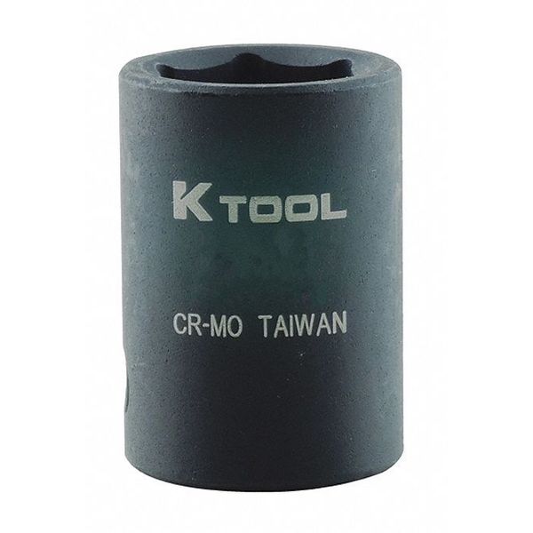 K-Tool International 1/2 in Drive Impact Socket Standard Socket, black oxide KTI-38119