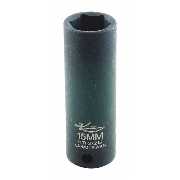 K-Tool International 3/8 in Drive Impact Socket Deep Socket, black oxide KTI-37215