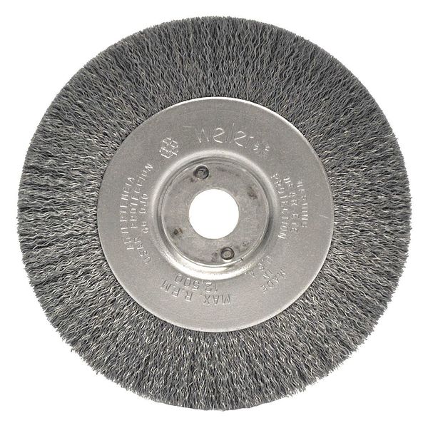 Weiler 4" Narrow Face Crimped Wire Wheel .0118" SS Fill 1/2"-3/8" Arbor Hole 00184