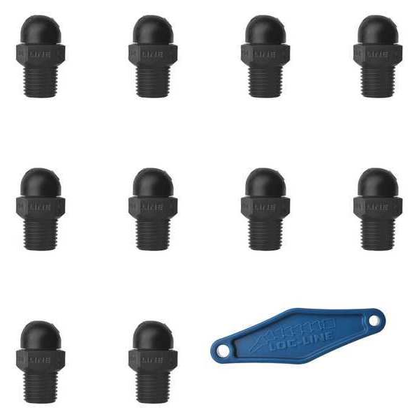 Loc-Line Nozzle, CT Style, 0.160in.dia, PK10 79022-BLK