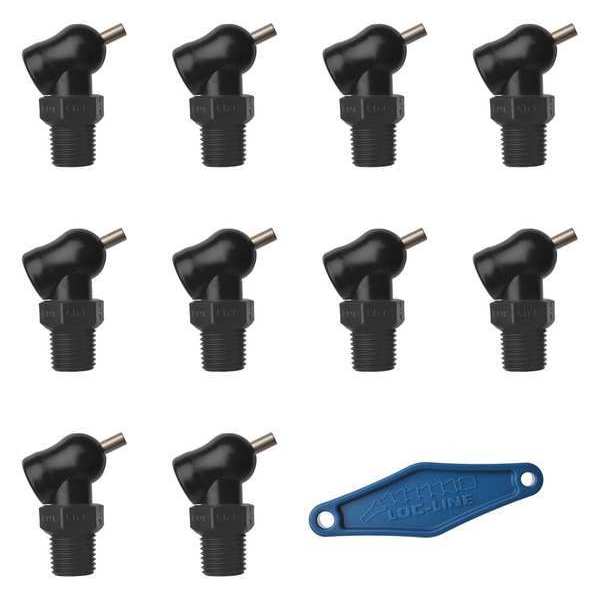 Loc-Line Nozzle, XR Style, 0.117in.dia, PK10 79089-BLK