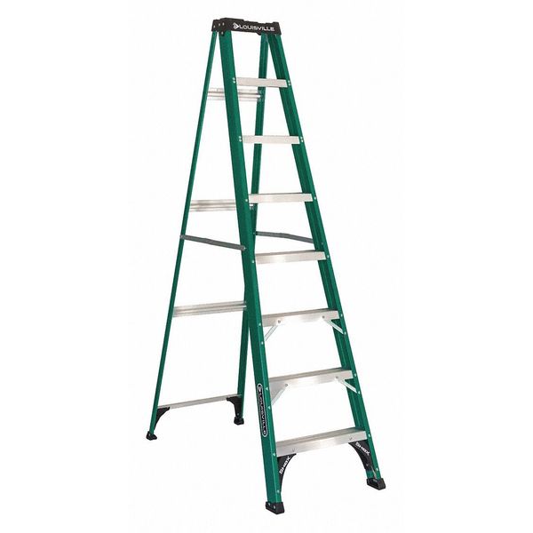 Louisville 8 ft Fiberglass Stepladder, 225 lb Capacity FS4008