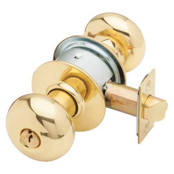 Schlage Knob Lockset, Mechanical, Entrance, Grd. 2 A53PD PLY 605 C123