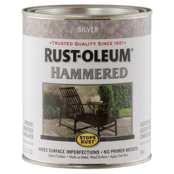 Rust-Oleum Interior/Exterior Paint, Silver, 1 qt 7213502