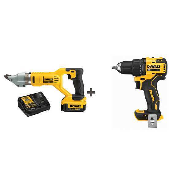 DeWalt DCS494B 20V Max Cordless 14 Gauge Swivel Head Double Cut Shears,  Bare Tool