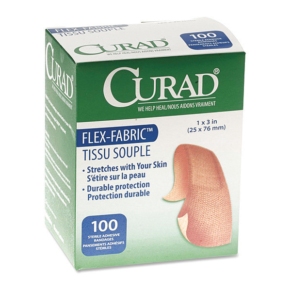 Medline Cloth Adhesive Bandages, 1"X3", PK100 NON25660