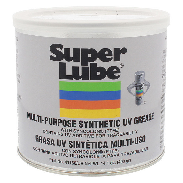 Super Lube UV Grease, PTFE, 14.1 oz. Canister, NLGI 2 41160/UV
