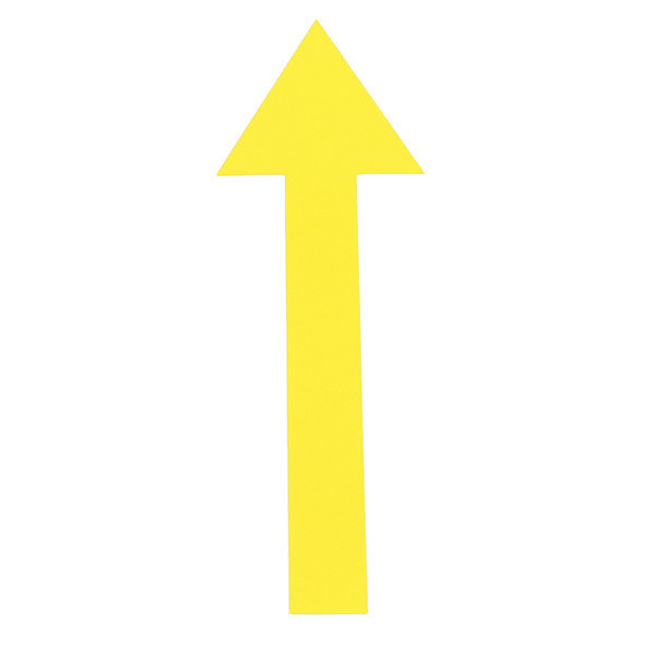 Visual Workplace Arrow Symbol, 6", Yellow, PK20 25-1001-6-618