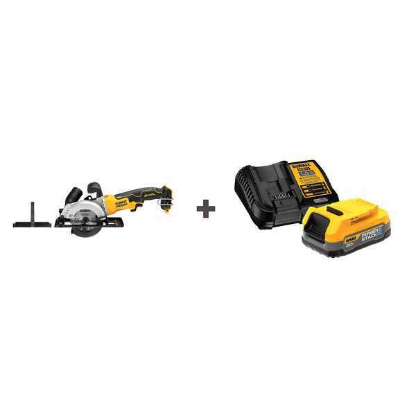 Dewalt Cordless Circ Saw, 4-1/2", BONUS BATTERY DCS571B/DCBP034C