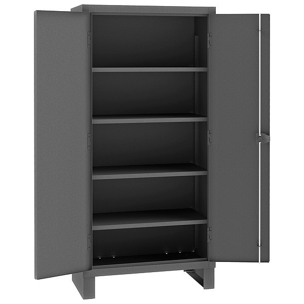 Durham Mfg 14 ga. ga. Steel Storage Cabinet, 36 in W, 78 in H, Stationary 3702-4S-95